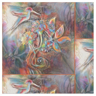 Tela Arte suave de los pasteles del vuelo del colibrí