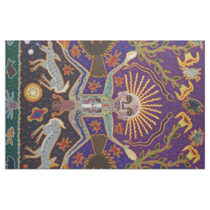 Tela Arte tribal étnico Boho de la diosa azteca maya