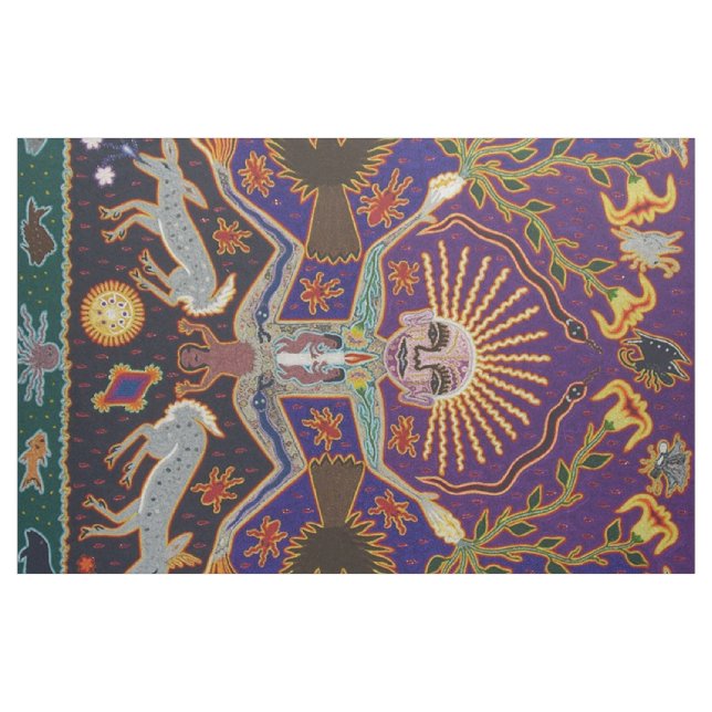 Tela Arte tribal étnico Boho de la diosa azteca maya (Yarda)