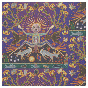 Tela Arte tribal étnico Boho de la diosa azteca maya