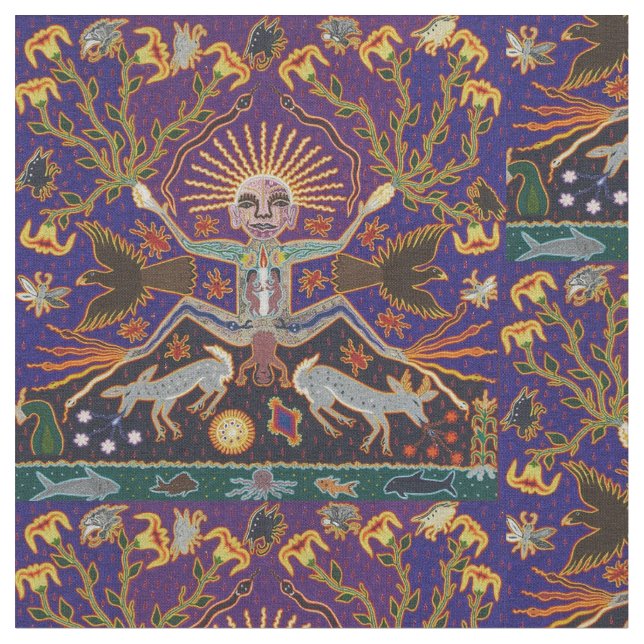 Tela Arte tribal étnico Boho de la diosa azteca maya (De cerca)