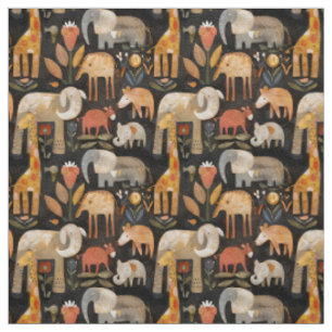 Tela Arte y artesanía animales de safari
