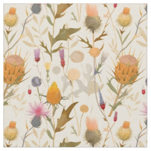 Tela Arte y artesanía de diseño de flores silvestres es