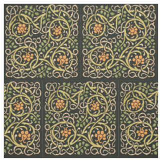 Tela Artes y Oficios Vintage Patrón Floral Roycroft