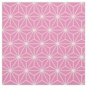 Tela Asanoha Geometric Stars Mauve Pink
