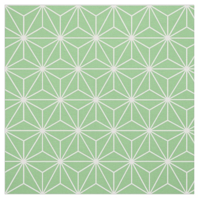 Tela Asanoha Geometric Stars Sage Green (Retal)