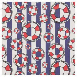 Tela Ascensores náuticos y franjas blancas azules