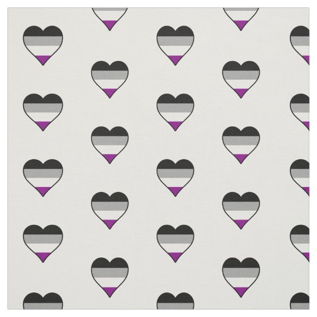 Tela Asexualidad corazones de orgullo (Retal)