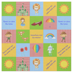 Tela Asistente para bloques de tejido de Oz rojo/verde