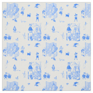Tela Asistente para cosechas de Oz Blue Toile de Jouy