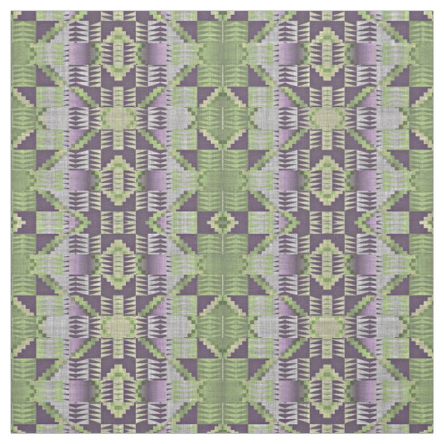 Tela Aspecto étnico rojo púrpura violeta de lavanda ros (Retal)