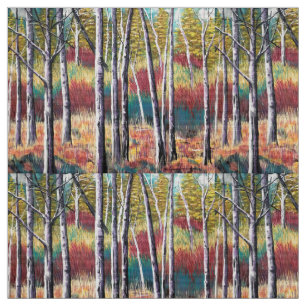 Tela Aspen Resumen del tejido de bosque Pastel