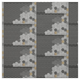 Tela Astract Geométrico Chevron Gris Amarillo hexágono