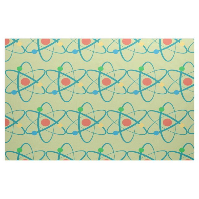 Tela Atom Retro Protones Neutrones Electrones Amante de ("Cuarto gordo" (fat quarter))