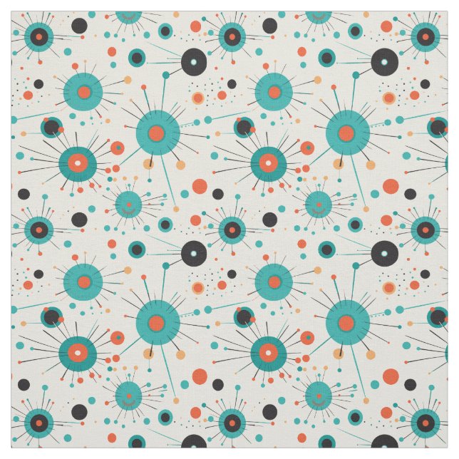 Tela Atómico retro de los años 50 (Retal)