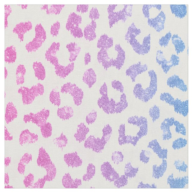 Tela Atractivo estampado de cheetah rosa con brillo par (De cerca)