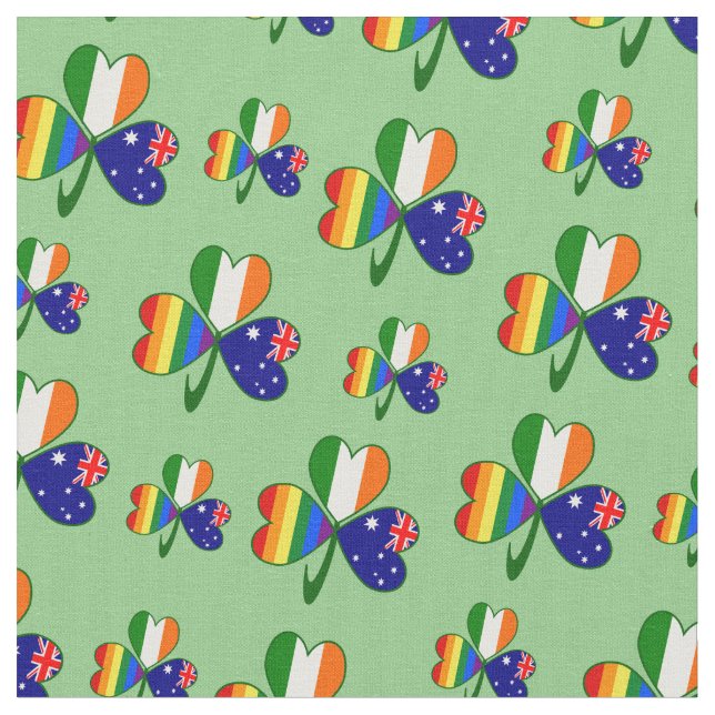 Tela Australia Irlanda Orgullo gay Shamrock (De cerca)