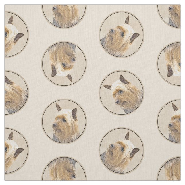 Tela Australia Silky Terrier Pintura Original De Perro (Retal)