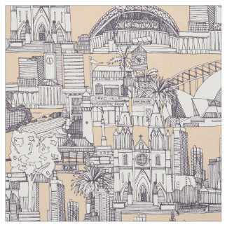 Tela Australia toile de jouy morado arena