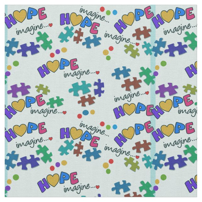 Tela Autismo Concienciación Esperanza (De cerca)