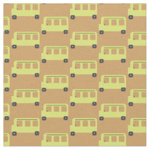 Tela Autobús Escolar Mono Lindo Amarillo Negro Naranja