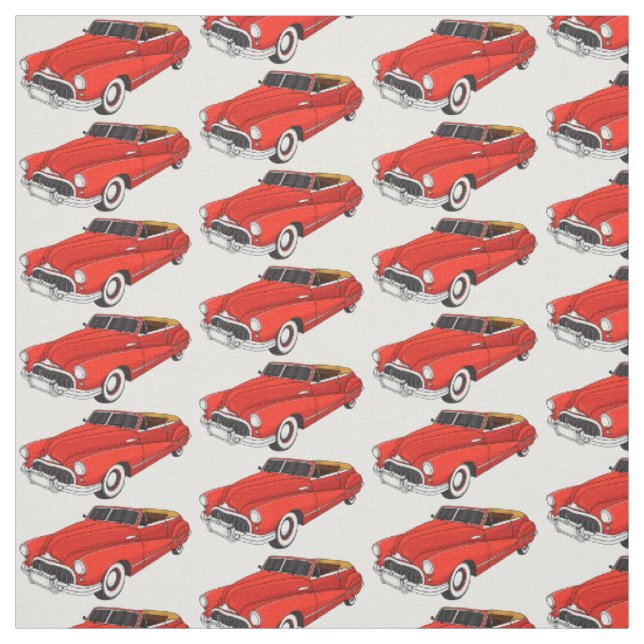 Tela Automóvil rojo clásico de 1948 (Retal)