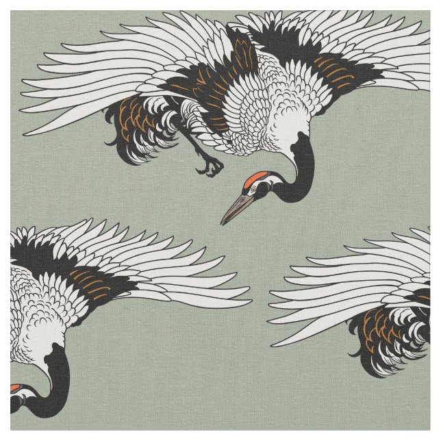 Tela ave de grúa japonesa voladora (De cerca)