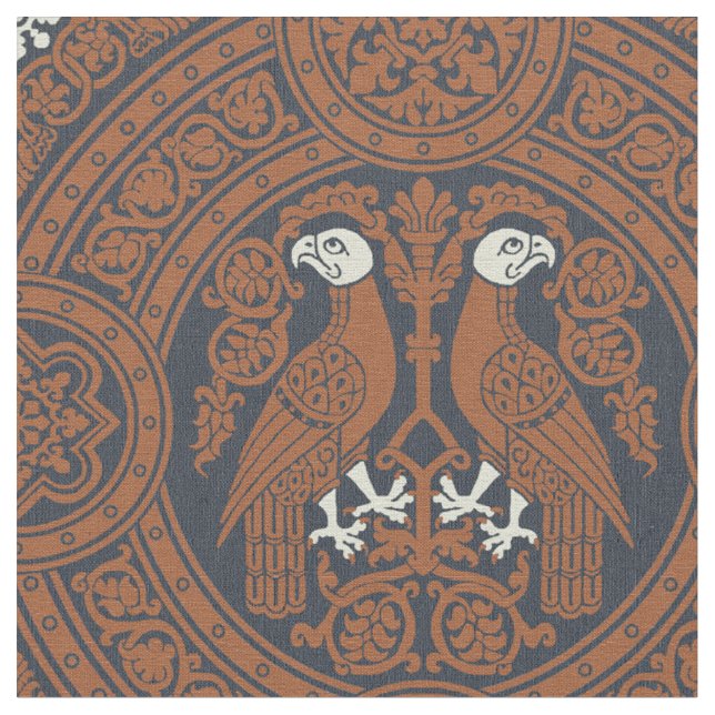 Tela Aves bizantinas Cinnamon-Brown (De cerca)
