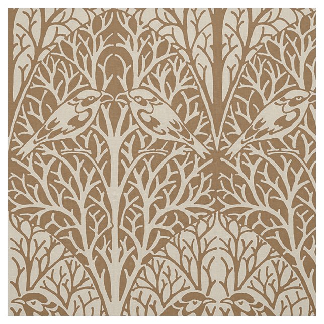 Tela Aves en maleza, morena melosa (Retal)