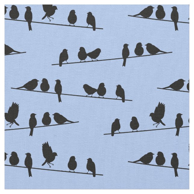 Tela Aves en un cable (De cerca)