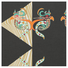 Tela aves ornamentales y cebra