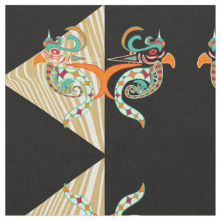 Tela aves ornamentales y cebra