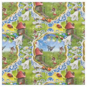 TELA AVES Y MARIPOSAS