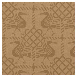 Tela Aves y nudos de renacimiento gótico