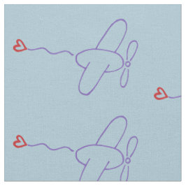 Tela Avión con corazón