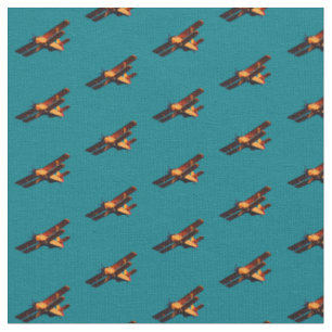 Tela Avión y cielo azul/avión vintage