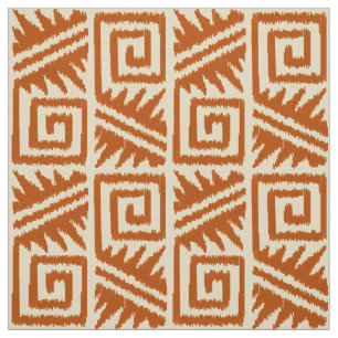Tela Azteca de Ikat - naranja suave del moho