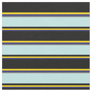 Tela Azul, amarillo, negro, turquesa y gris oscuro