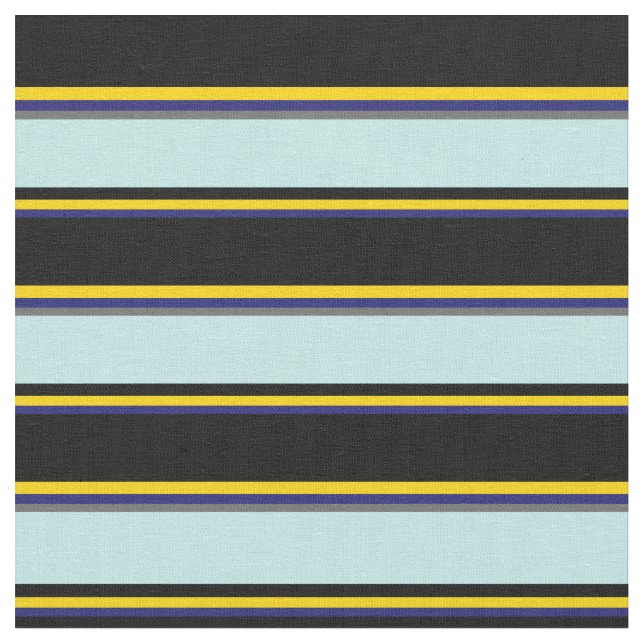 Tela Azul, amarillo, negro, turquesa y gris oscuro (De cerca)