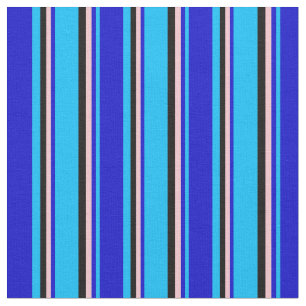 Tela Azul, azul, rosa y negro profundo