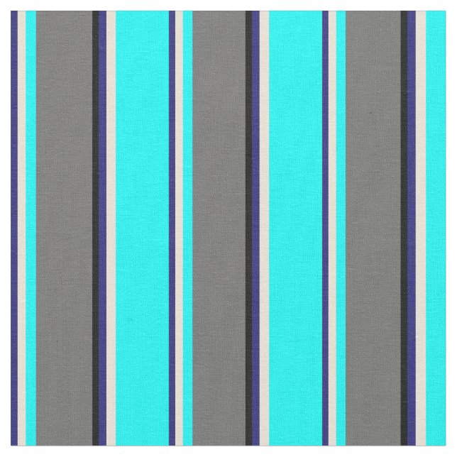 Tela Azul, Bisque, Aqua, Gris Dim y Negro (De cerca)