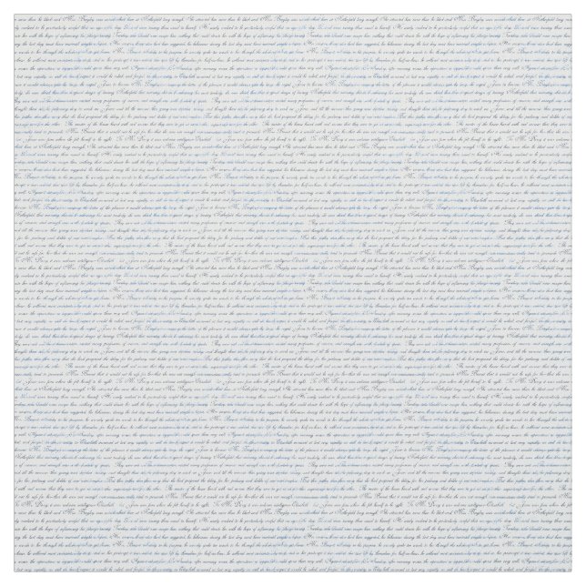 Tela azul blanca del texto de Jane Austen (Retal)