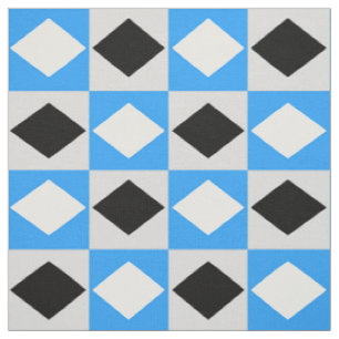 Tela Azul blanco geométrico rhombus Diamante