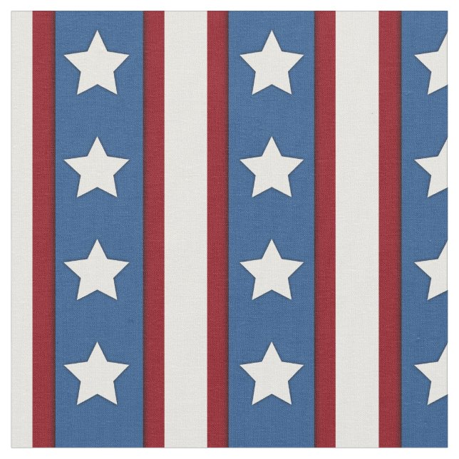 Tela Azul blanco rojo vertical de las estrellas y de (De cerca)