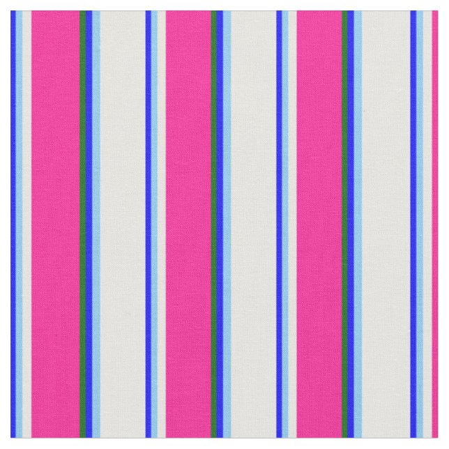 Tela Azul, cielo claro azul, blanco, rosa profundo, ver (De cerca)