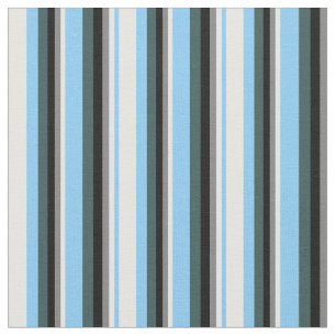 Tela Azul cielo claro, blanco, gris, negro y gris pizar