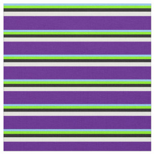 Tela Azul cielo claro, verde, negro, blanco e índigo