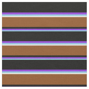 Tela Azul cielo, morado, negro, marrón y blanco