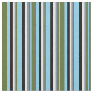 Tela Azul cielo, verde oliva, gris pizarra, cian y negr