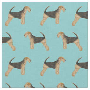 Tela azul claro de airedale terriale